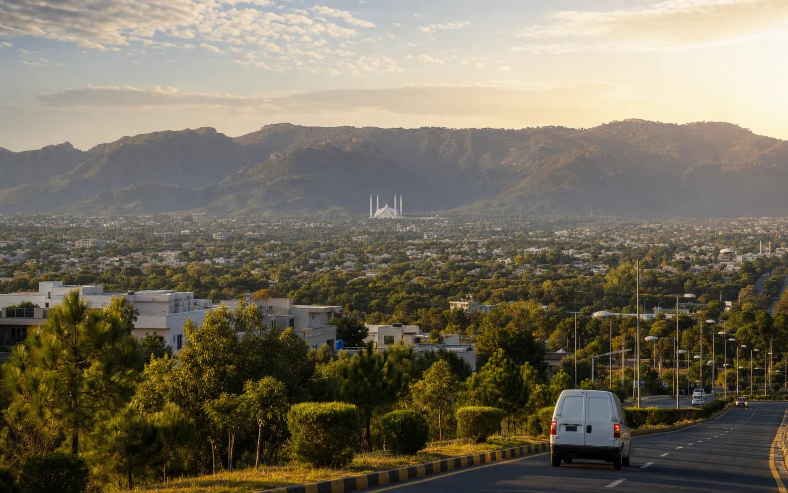 Islamabad's leafy sectors beneath the Margalla Hills